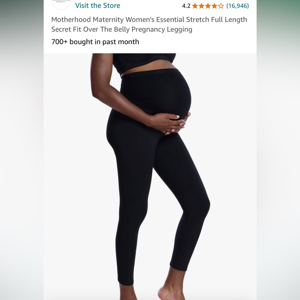 Motherhood maternity black leggings large
